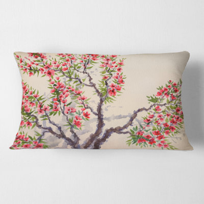Flowers on the Blossoming Tree I Rectangular Pillow Cover & Insert