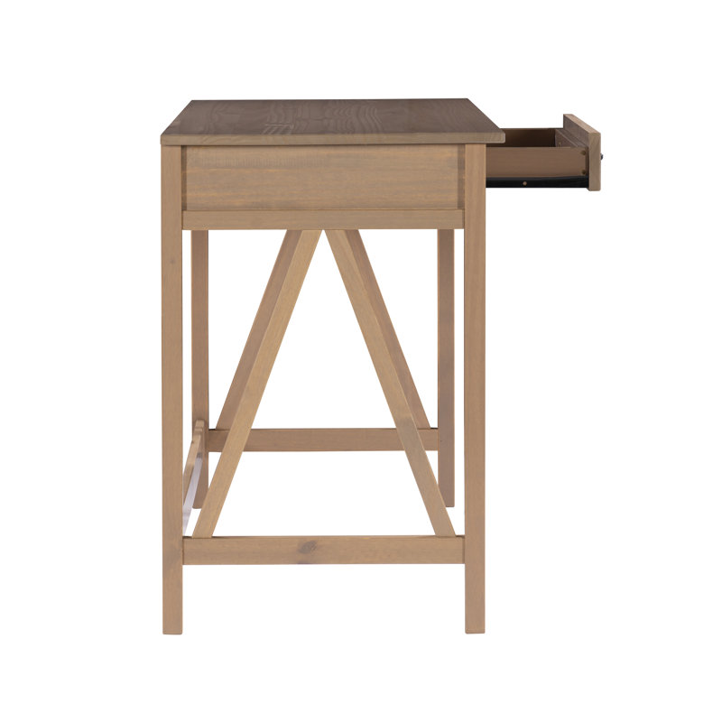 Bureau en bois avec 1 tiroir Soule, Driftwood