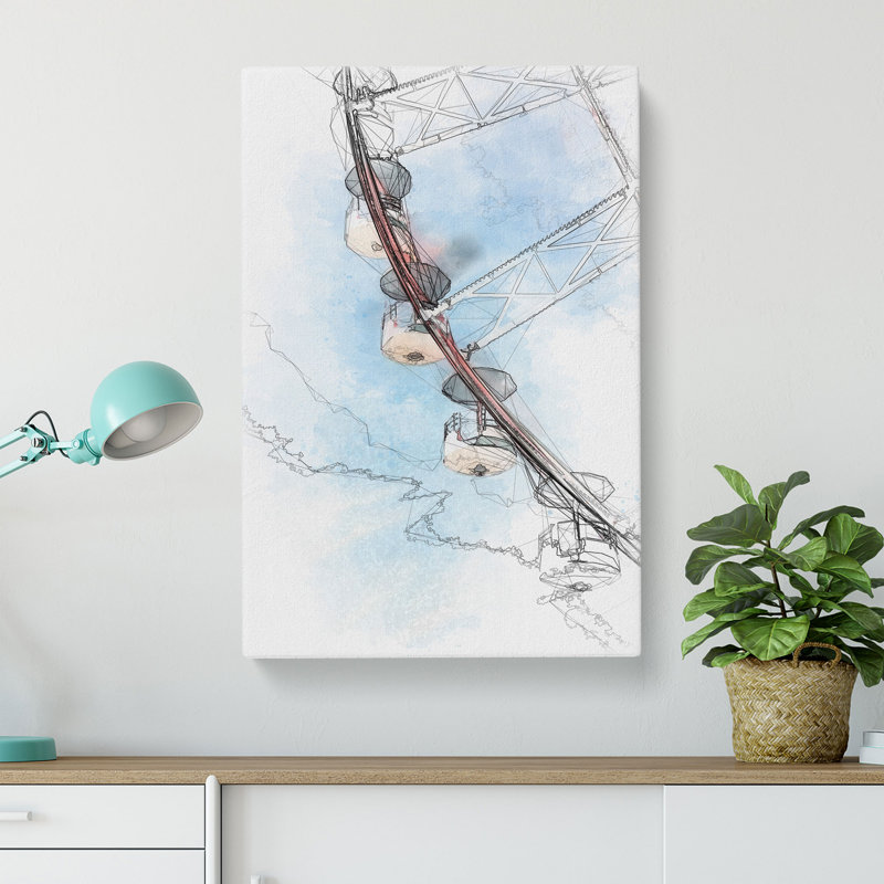 Ferris Wheel - Wrapped Canvas Print, 91cm H x 60cm W x 3cm D