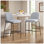Tabouret de bar intérieur en métal Galen, finition bronze antique avec tissu gris, durable et élégant pour les intérieurs modernes