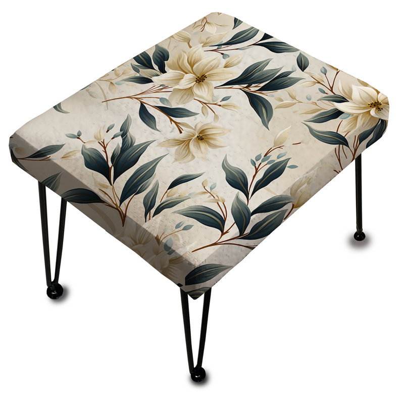 Whispering Vines I - Plants Rectangle Ottoman