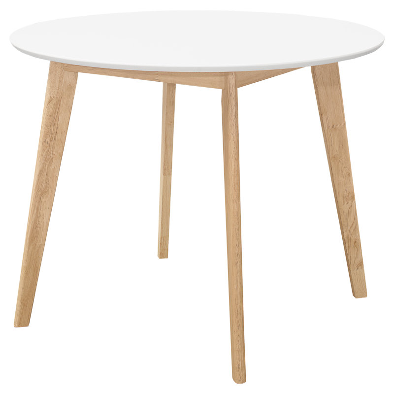 Beverely Oak Round Solid Wood Top Dining Table