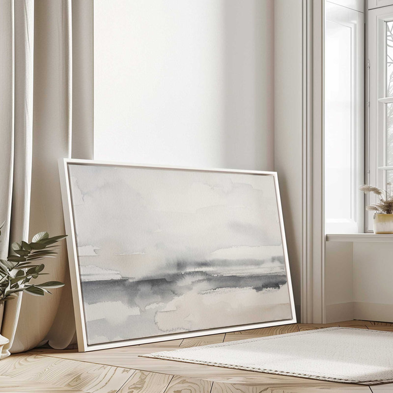Timeless Tides II, reproduction sur toile dans un cadre, H 12,75 po x l 18,75 po, Noir satiné