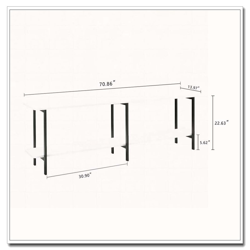 Console 71 po, Blanc