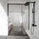privdr 44"-48" W X 71" H Pivot Swing Semi-Frameless Shower Door with 1/4" Tempered Clear Glass