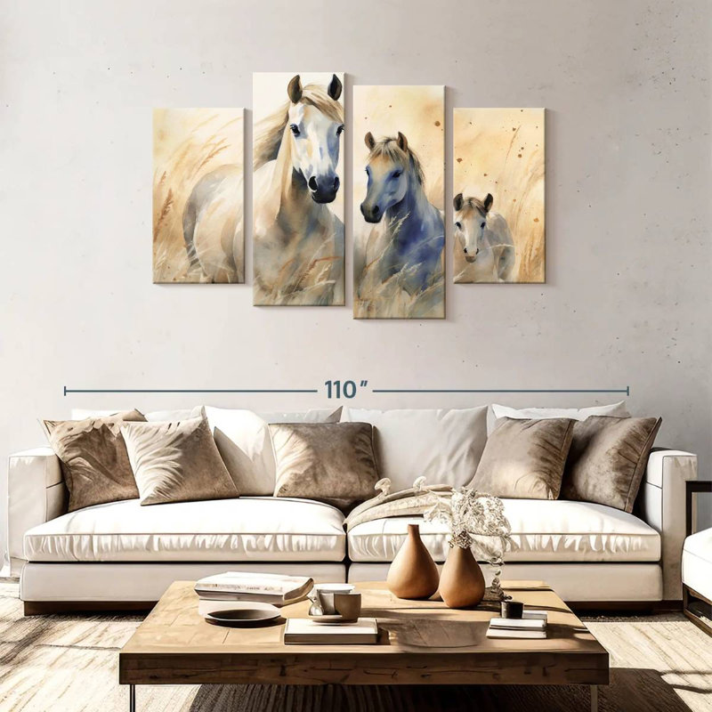 Brampt Grassland Horses, 48" H x 75" W