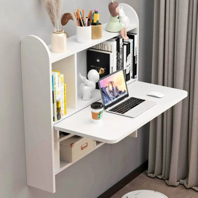 Bureau flottant rectangulaire avec armoire Laylind