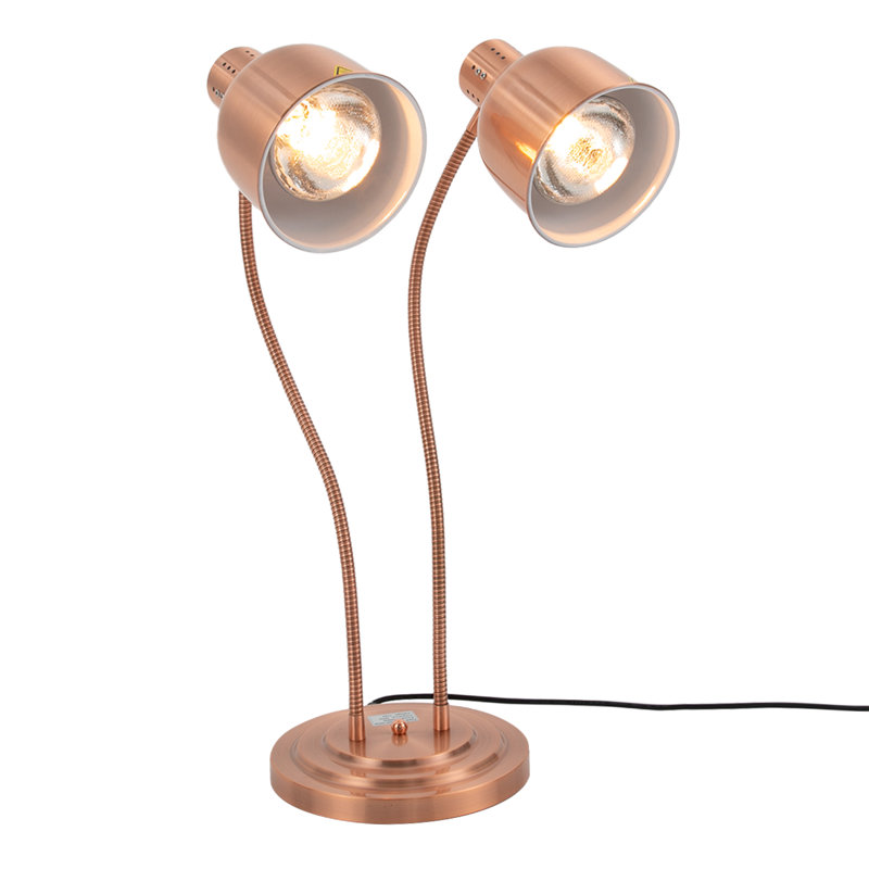 Lumière chauffante à 2 têtes 500W, Or rose