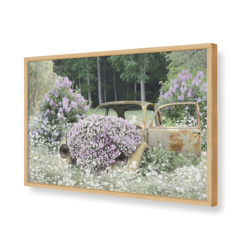 «Floral Beetle» par Lori Deiter, reproduction d'art, Tanné, Impression encadrée, L 48 x H 32