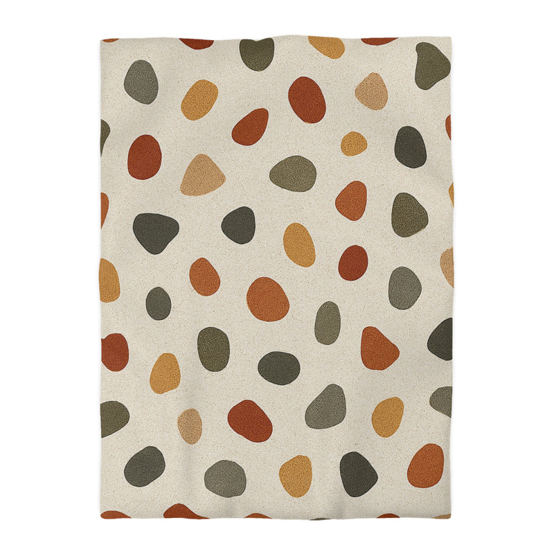 Microfiber Duvet Cover Boho Style, Design 41, Cream, Twin XL Duvet Cover