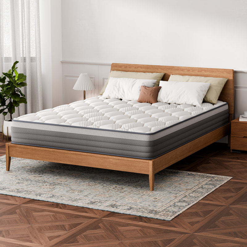 8"/10"/12" Medium Memory Foam Pocket Spring Hybrid Mattress In A Box With Certipur-US Certified Foam, Twin, 8"