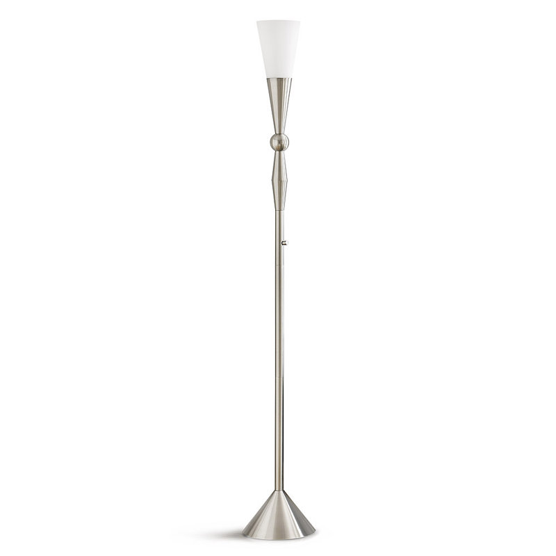 Hagans 72'' Torchiere Floor Lamp, Brushed Nickel