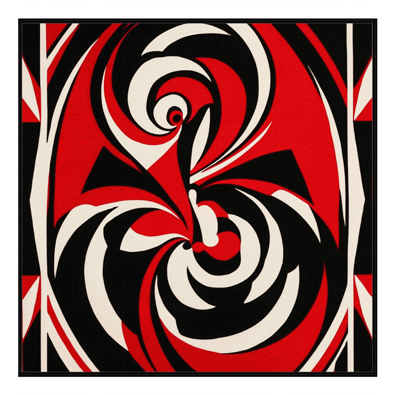 Ember Pulse Rug, Square 4'