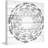 Fish Circle Print on White Wood-1924006287
