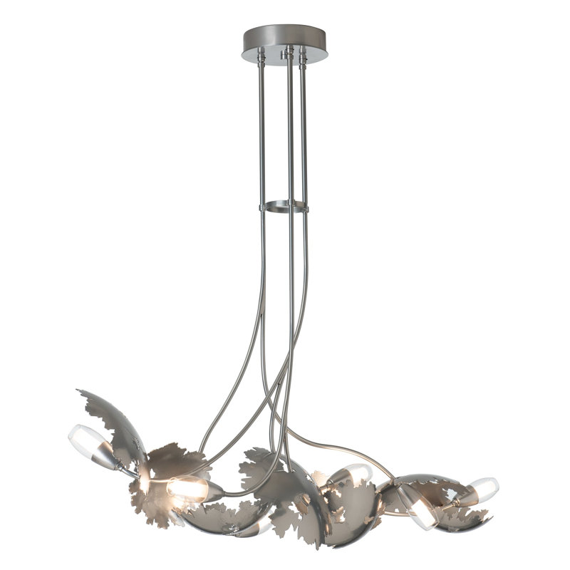Luminaire suspendu linéaire à 6 lumières pour îlot de cuisine Pangea, Sterling