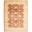 Tapis décoratif en laine de conception unique 10 pi 3 po x 13 pi 8 po noué à la main New Age Ushak