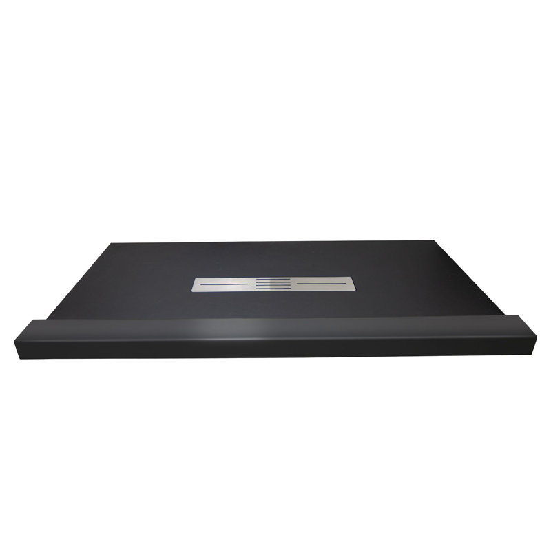 Transolid Trimslate 60-in x 42-in Shower Base with Adjustable Single Threshold and Center Drain, Black