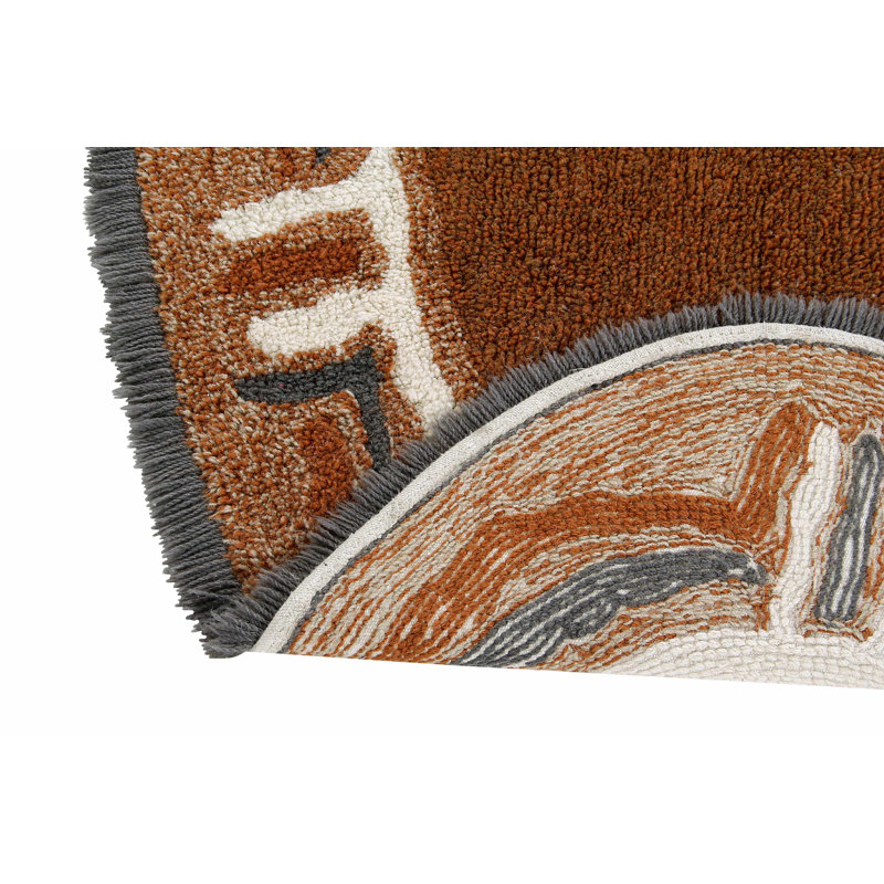 Africa Handmade Wool Area Rug, Oval 3'7" x 6'6"