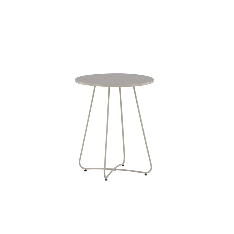 Kayshon Round Metal Outdoor Coffee Table , 60cm W 60cm D, Beige