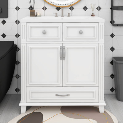 Meuble-lavabo de salle de bain 30 po sans lavabo supérieur, tiroir avec tiroir