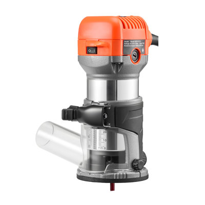 Wood Router, 1 HP 710W, Variable Speed Palm Router Tool with 1/4 in Collet, Compact Edge Wood Trimmer with Fixed, Plunge & Tilt Base, Soft Start, for Woodworking, Trimming, DIY Projects, Corded