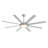 64'' Industrial Ceiling Fan with Light and Remote, 8 Aluminum Blades Large Ceiling Fans, 3CCT, 6-Speed Reversible Noiseless DC Motor, Nickel-95994506-91132635