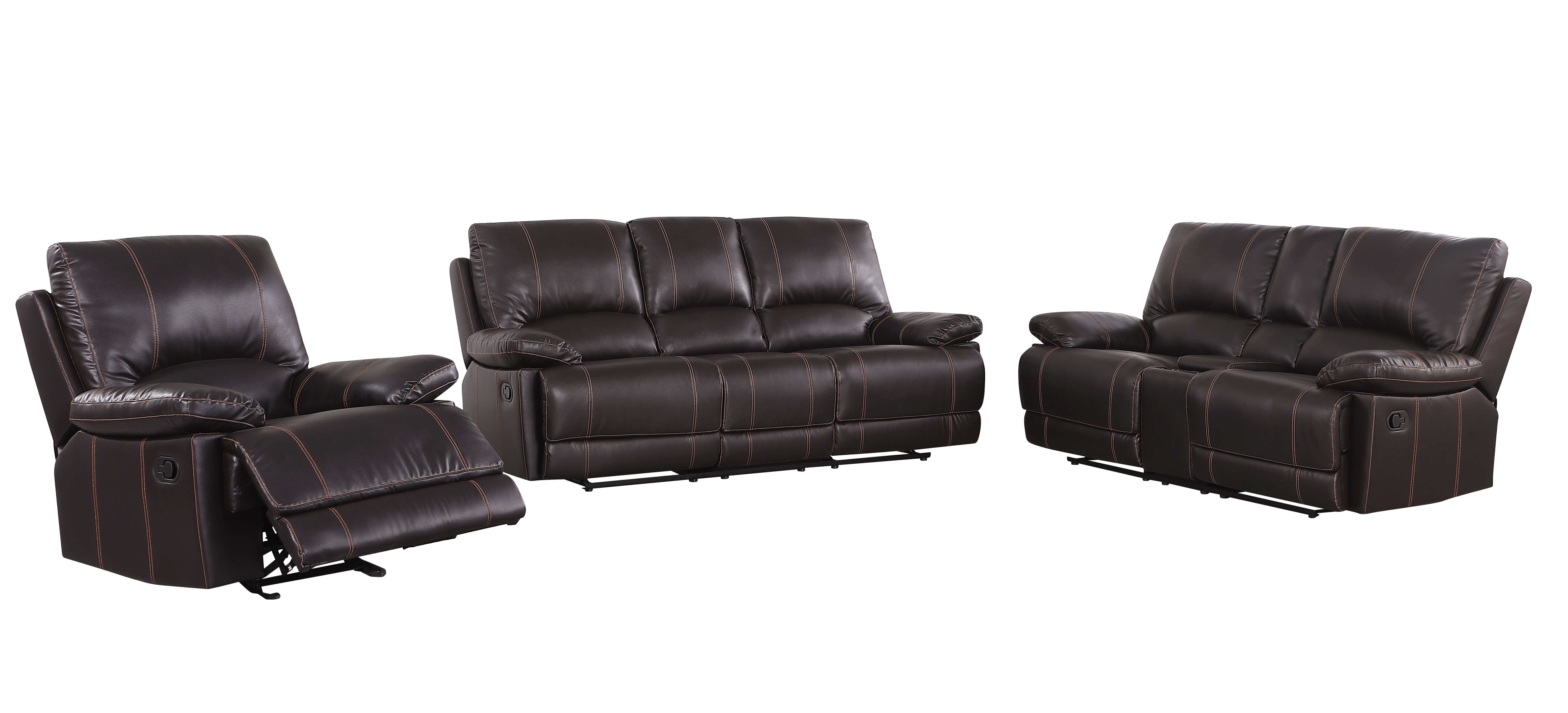 Red Barrel Studio Trower Reclining 3 Piece Living Room Set & Reviews ...