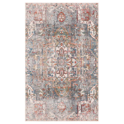 Tapis gris anthracite / olive Ehtan