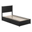 Lit plateforme en bois avec pied de lit et tiroirs de rangement Ronan-477812-477817