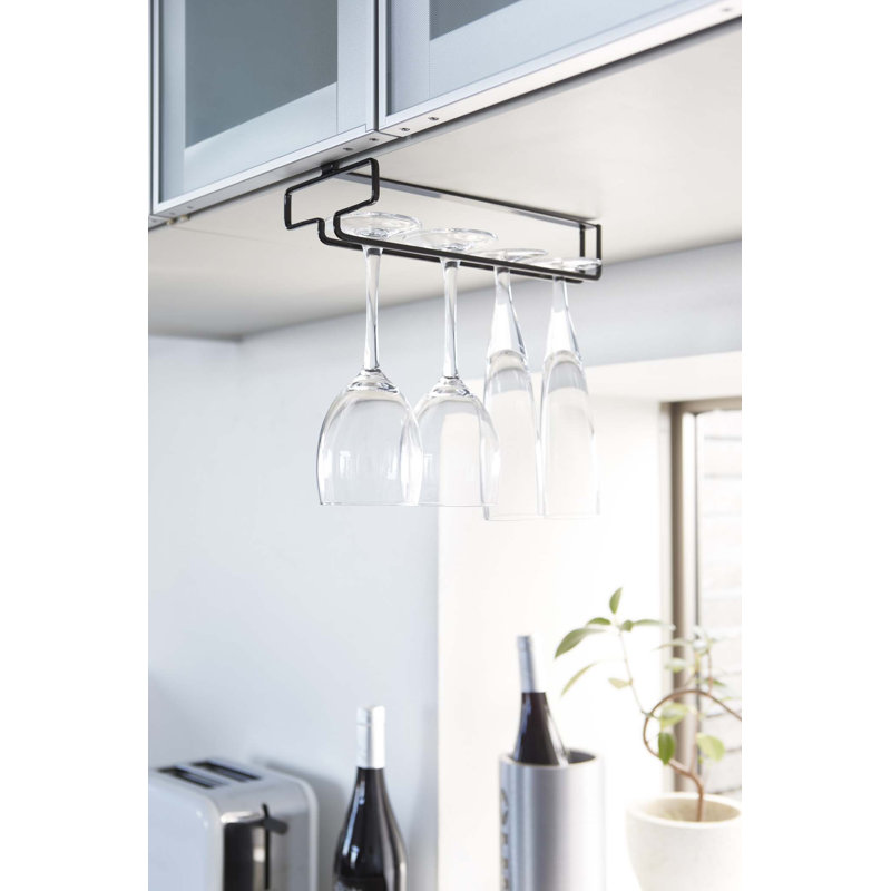 Tower Hanging Wine Glass Rack, Noir