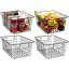 Paniers de rangement en fil de métal, organisateur de garde-manger, bac de rangement pour congélateur de coffre, bacs de rangement pour la maison, salle de bain, salle de lavage, rangement pour garde-robe, fer en métal (paquet de 4)-353640396