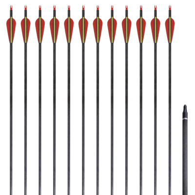  Standard Recurve Bow Arrows 30" 0.3 " Carbon 12 Pcs