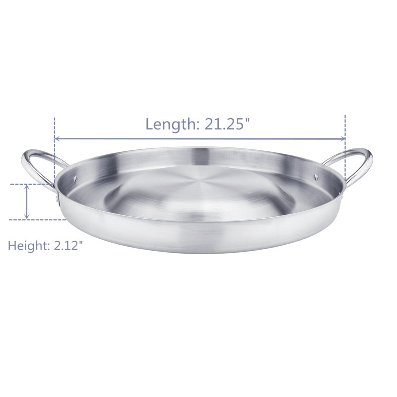 ARC 21.3'' Stainless Steel Comal Griddle with Handles