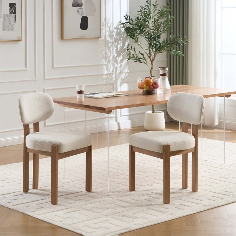 Chaises de salle à manger moelleuses, Beige