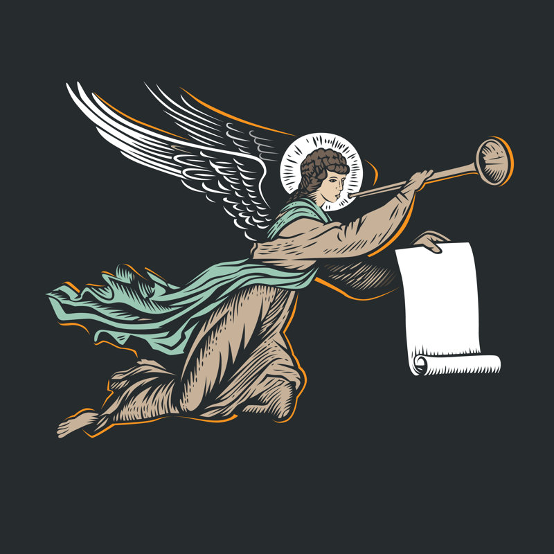 Angel God by Goodgraphic - Wrapped Canvas Print, 30cm H x 30cm W x 3.8cm D