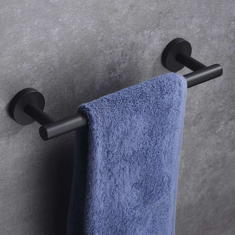 Barre à serviettes TB01-12 ", Noir mat, H 3,15 po x l 12 po x P 3,15 po