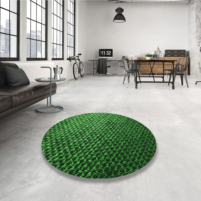 Checkered Indoor Rug, Round 4'