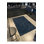 Black Border Striped Patterned Woven Base Washable Rug
