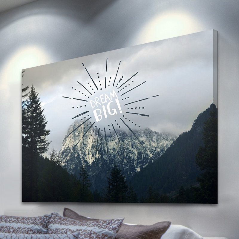 « rêve big text » par robin, reproduction d’art sur toile tendue, H 20 po x l 30 po x P 1,5 po
