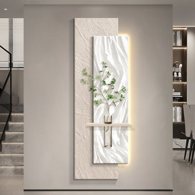 Beige + White Rectangle Sandstone Wall art