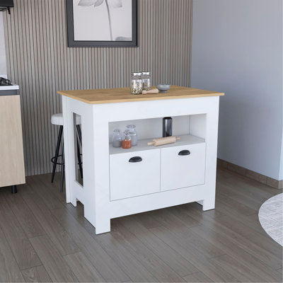 Armoire à deux portes et tablette pour îlot de cuisine