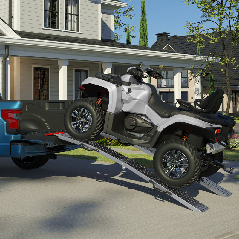 Stalwart Set of Two 77-Inch Foldable Steel Loading Ramps