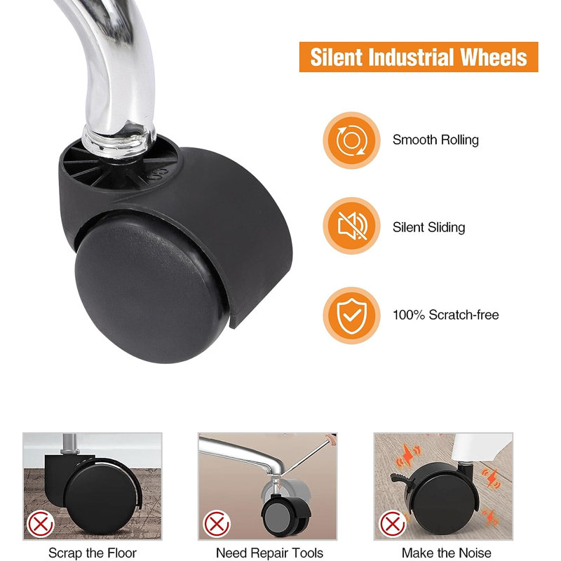 Kunka Backed Adjustable Height Ergonomic Lab Stool with Footring and Wheels