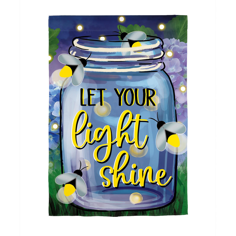 Let Your Light Shine Suede House Flag