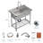 36 in. W x 21 in. D Stainless Steel Freestanding Single Bowl Utility Sink Laundry Sink with Pull Out Kitchen Sink Faucet-121602683