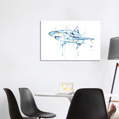 Shark 1 Piece Wrapped Canvas Wall Art
