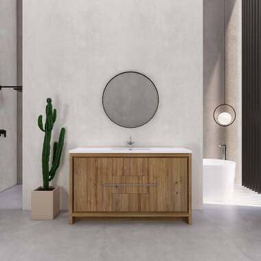 Non Pedestal Bath Under Sink Vanity Cabinet Stockholm Oak