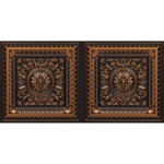 Marseille 24'' W Textured PVC Drop-In Ceiling Tile In Antique Gold