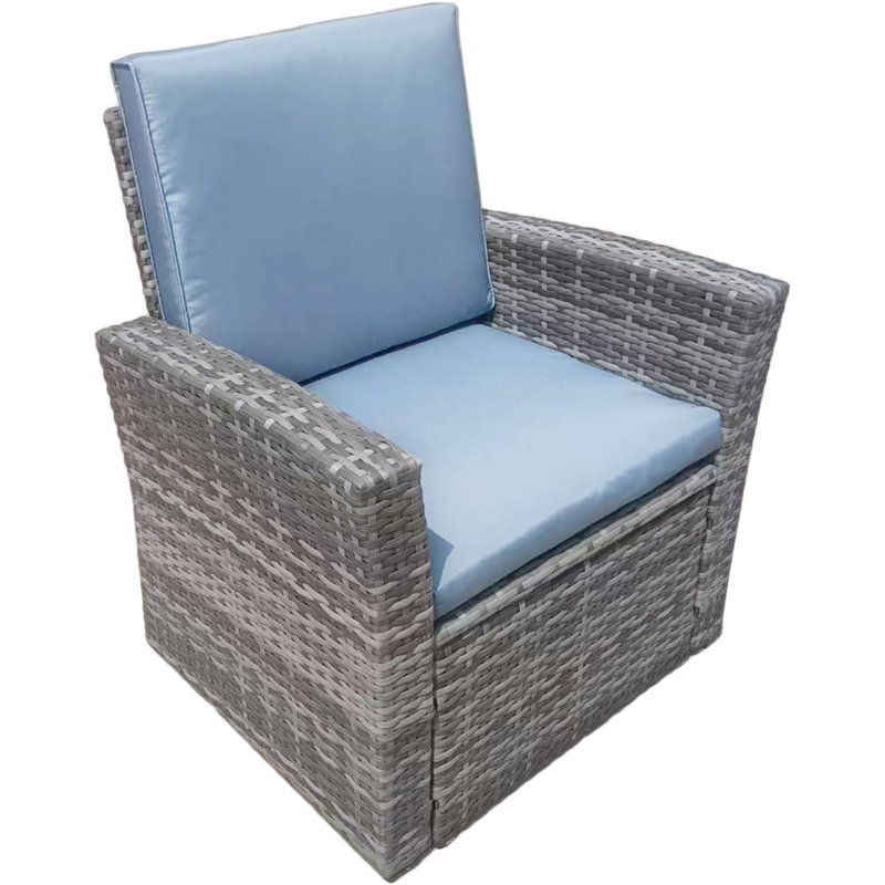 Wicker 4 - Person Garden Lounge Set with Cushions