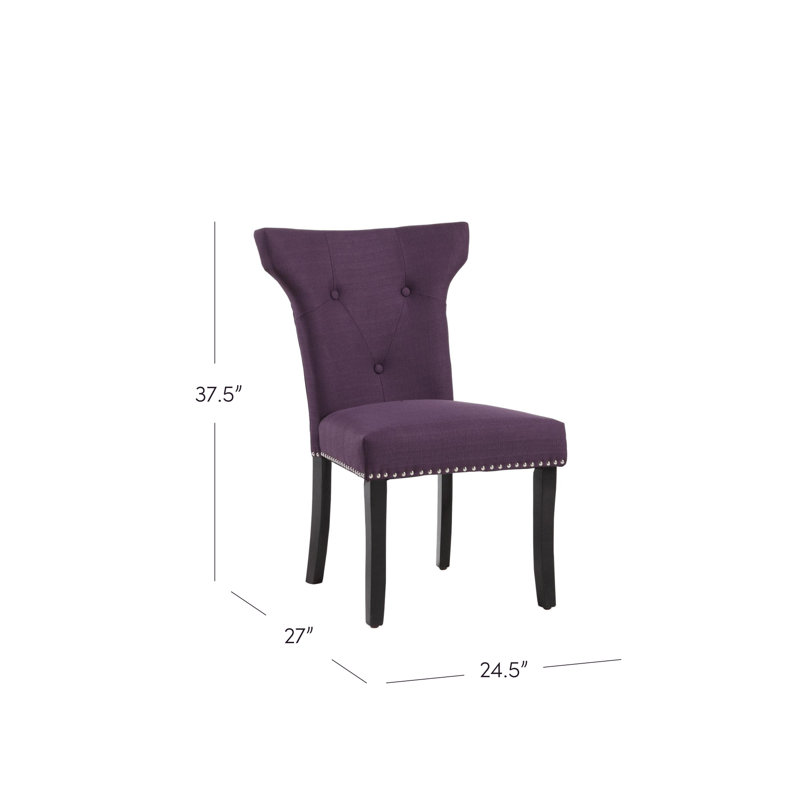 Chaise rembourrée Roseta, Aubergine